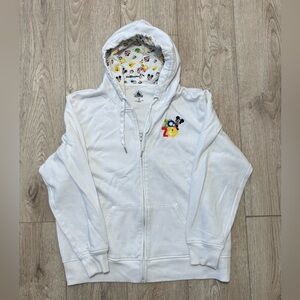 White Disney Hoodie with Character Print
